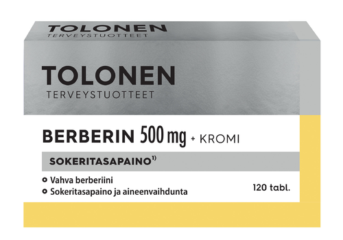Berberin + krom 120 tabletter, Dr Tolonen