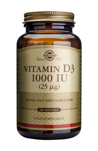 D3-vitamiini 25 mikrog 250 kaps (luonnollinen)