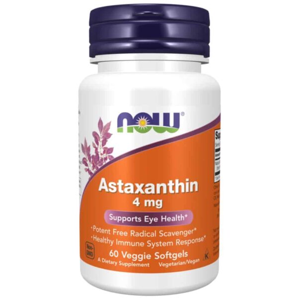 Astaxanthin 4mg 60 kaps - Now Foods