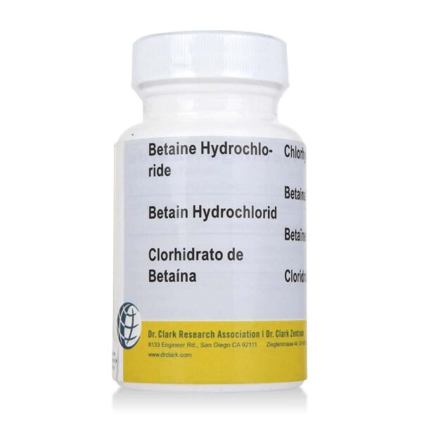 Betaine HCL 350mg 120 kaps - Dr. Clark Research association Betaine HCL 350mg 120 kaps - Dr. Clark Research association