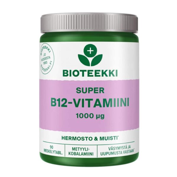 Super B12-vitamiini 1000µg 90 tabl - Bioteekki
