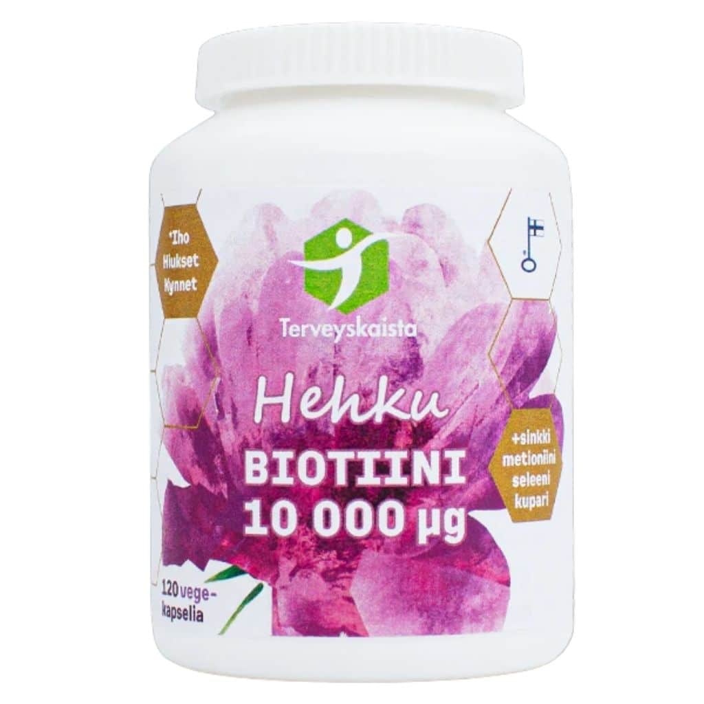 Terveyskaista Hehku Biotiini 10 000 µg 120 kaps