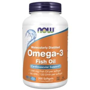 Omega-3 Fish oil 1000mg 180 EPA/ 120 DHA 200 kaps - Now Foods