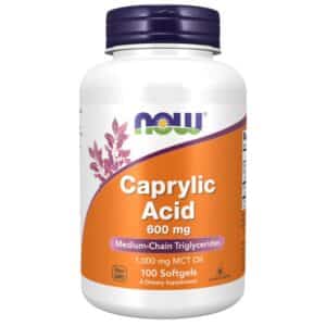 Caprylic Acid 600mg 100 kaps - Now Foods