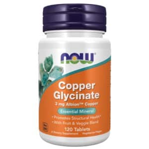 Copper Glycinate 3mg Albion™ 120 tabl - Now Foods