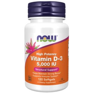 Vitamin D-3 125µg 120 kaps - Now Foods