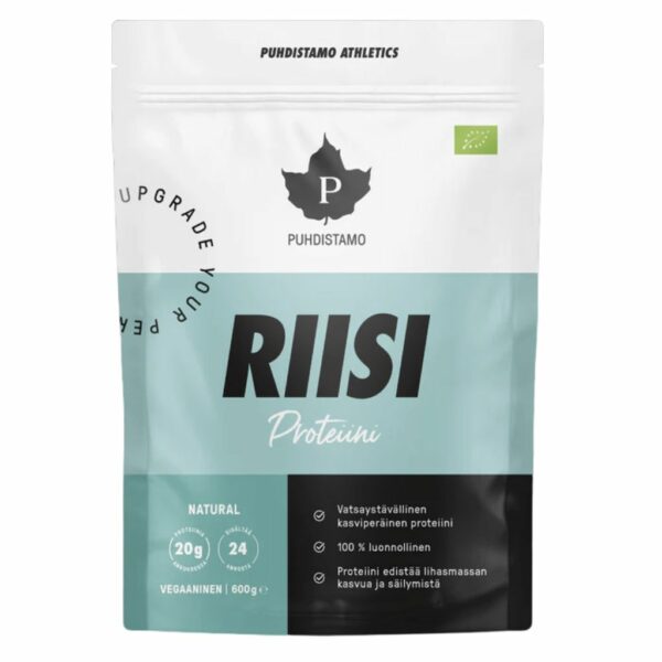 Puhdistamo Optimal luomu riisiproteiini natural 500 g