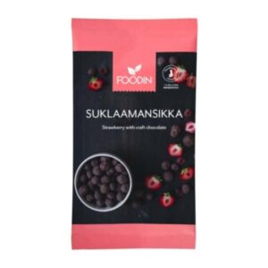 Foodin Raakasuklaamansikka 53% 40 g