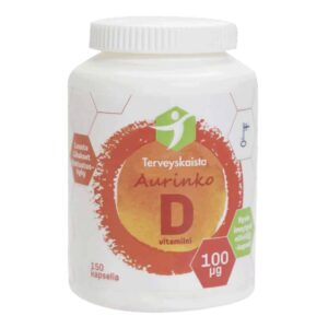 Aurinko D 100 µg 150 kaps extra virgin - Terveyskaista