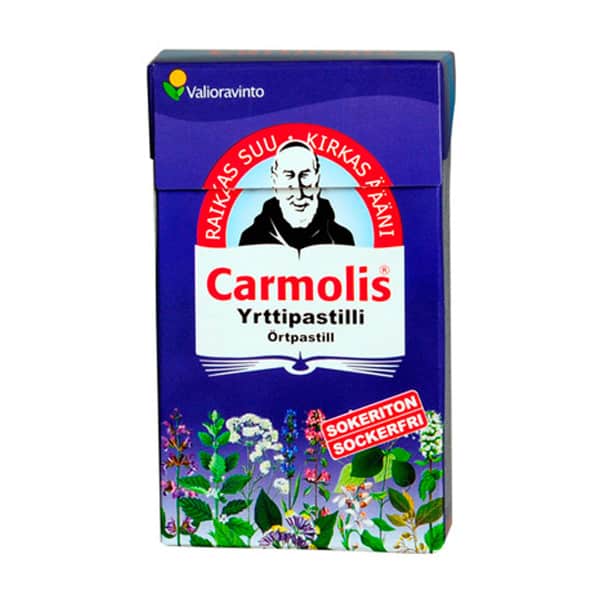 Carmolis Sokeriton Yrttipastilli 45g