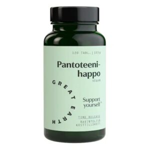 Great Earth Pantoteenihappo (Time Release) 500 mg 120 tabl