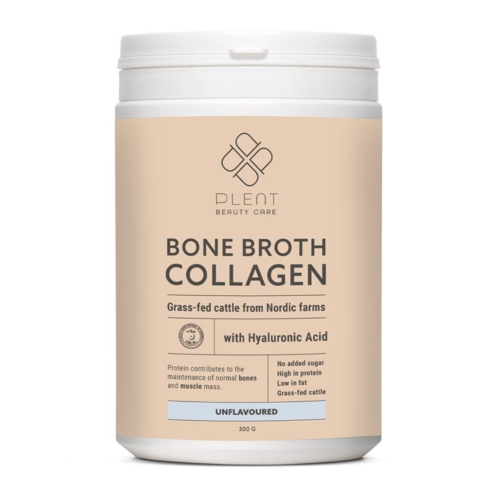 Plent Bone Broth Collagen with Hyaluronic Acid Unflavored 300g