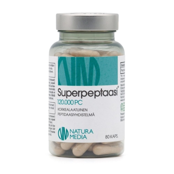 Natura Media Superpeptaasi 120.000 PC 80 kaps Natura Media Superpeptaasi 120.000 PC 80 kaps